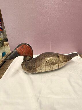 Vintage canvasback drake duck decoy